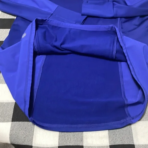Athleta Plush Tech Hoodie 3.0 SAPPHIRE BLUE #721643 Size Medium Tall MT - Picture 10 of 14
